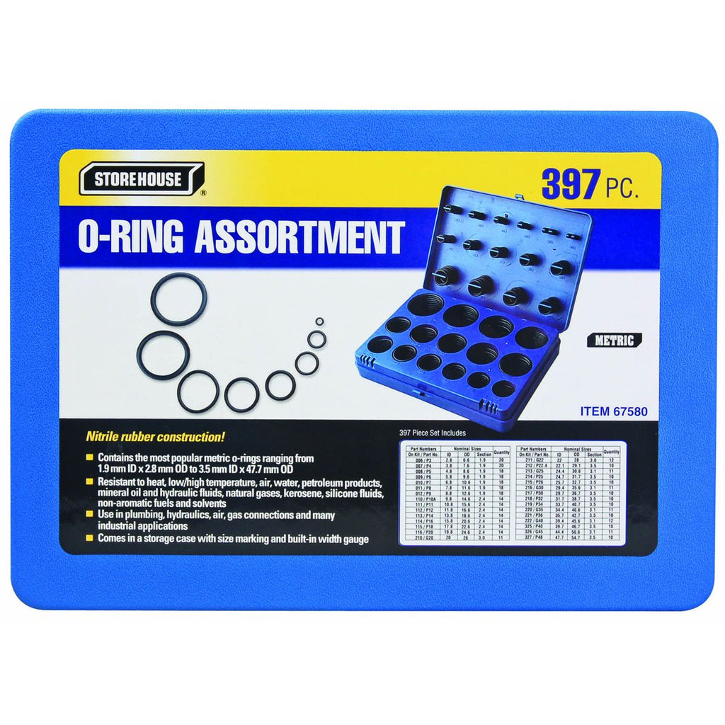 Metric O-Ring Assortment, 397 Piece Q6917