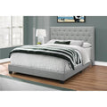 Grey Linen Queen Size Bed A54930