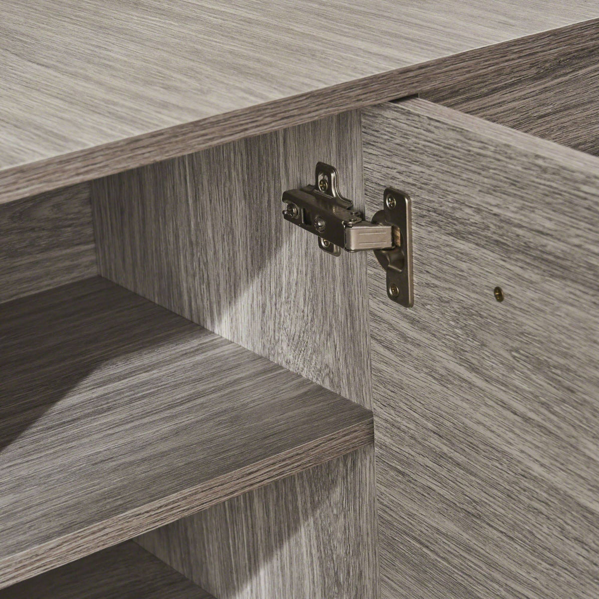 Charcoal Gray and Black Contemporary Rectangular Cabinet Z3222