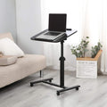 Adjustable Overbed Bedside Table with Wheels B7384
