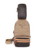 Brown Canvas Sling Bag P816