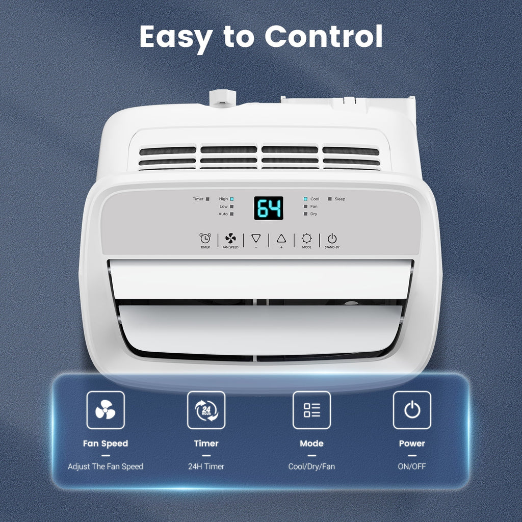10200BTU Portable Air Conditioner with Remote Control W2495