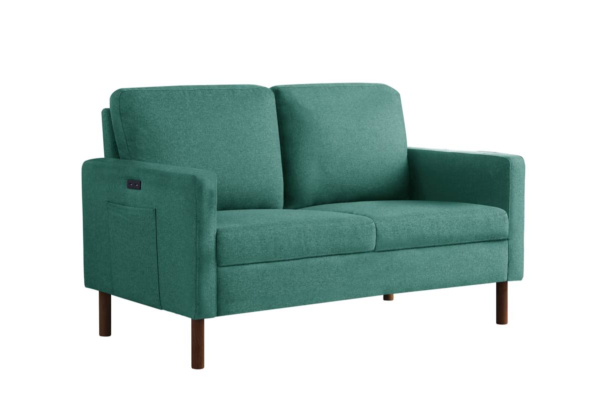 Green Linen Loveseat F151412