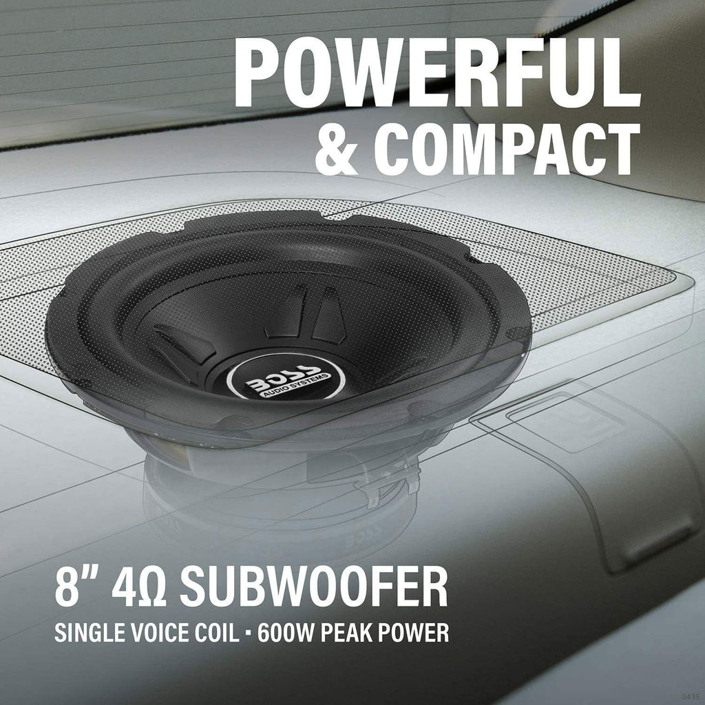 600-Watt 8-Inch Car Subwoofer Audio Speaker, Single (2 Pack) V517225