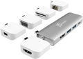 USB-C Multi-Display Modular Hub with HDMI, Mini DisplayPort, VGA, PD 100W, RJ-45 Ethernet, USB-A, USB Type-C, SD Card Reader Q7424