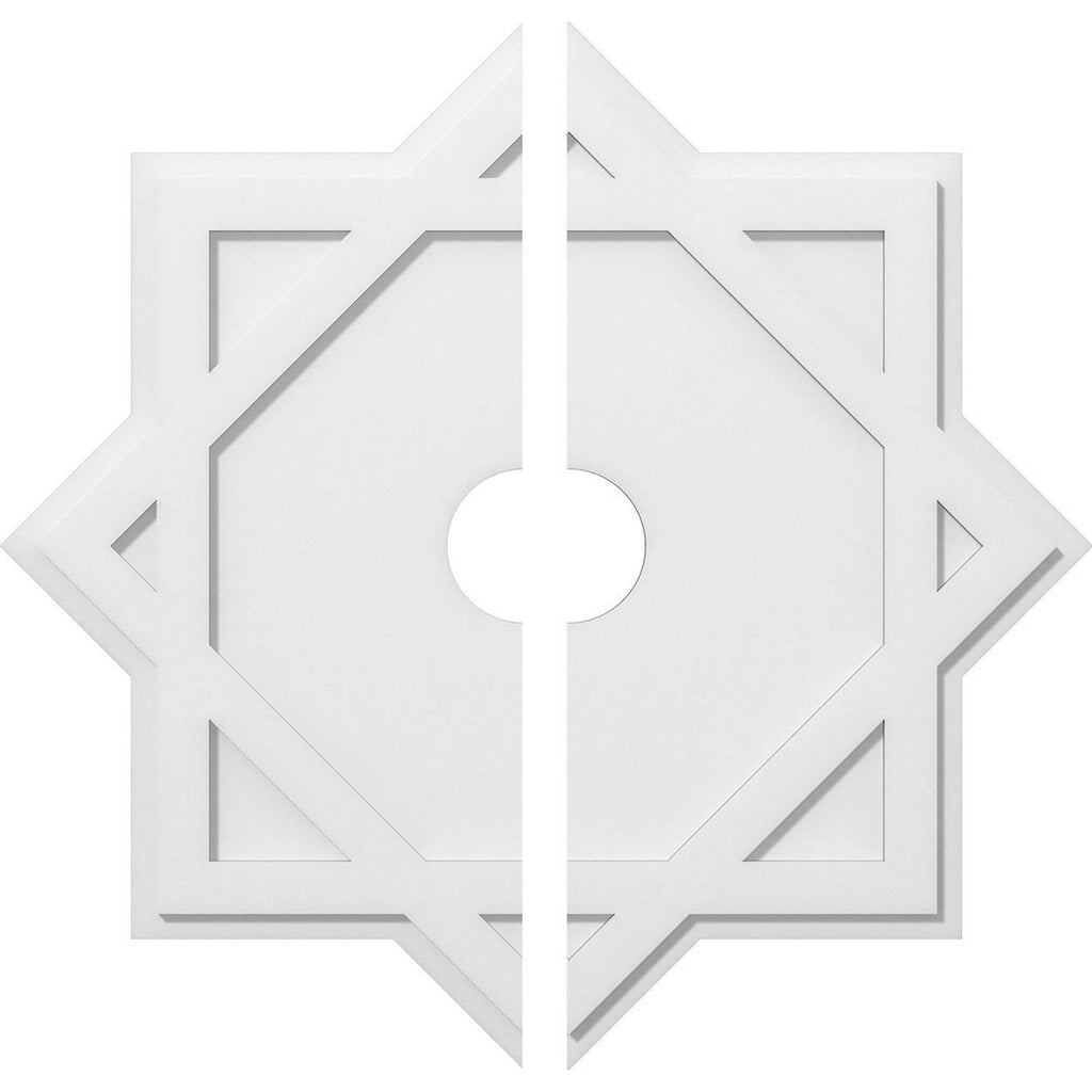 Contemporary PVC Ceiling Medallion Two Piece D833614