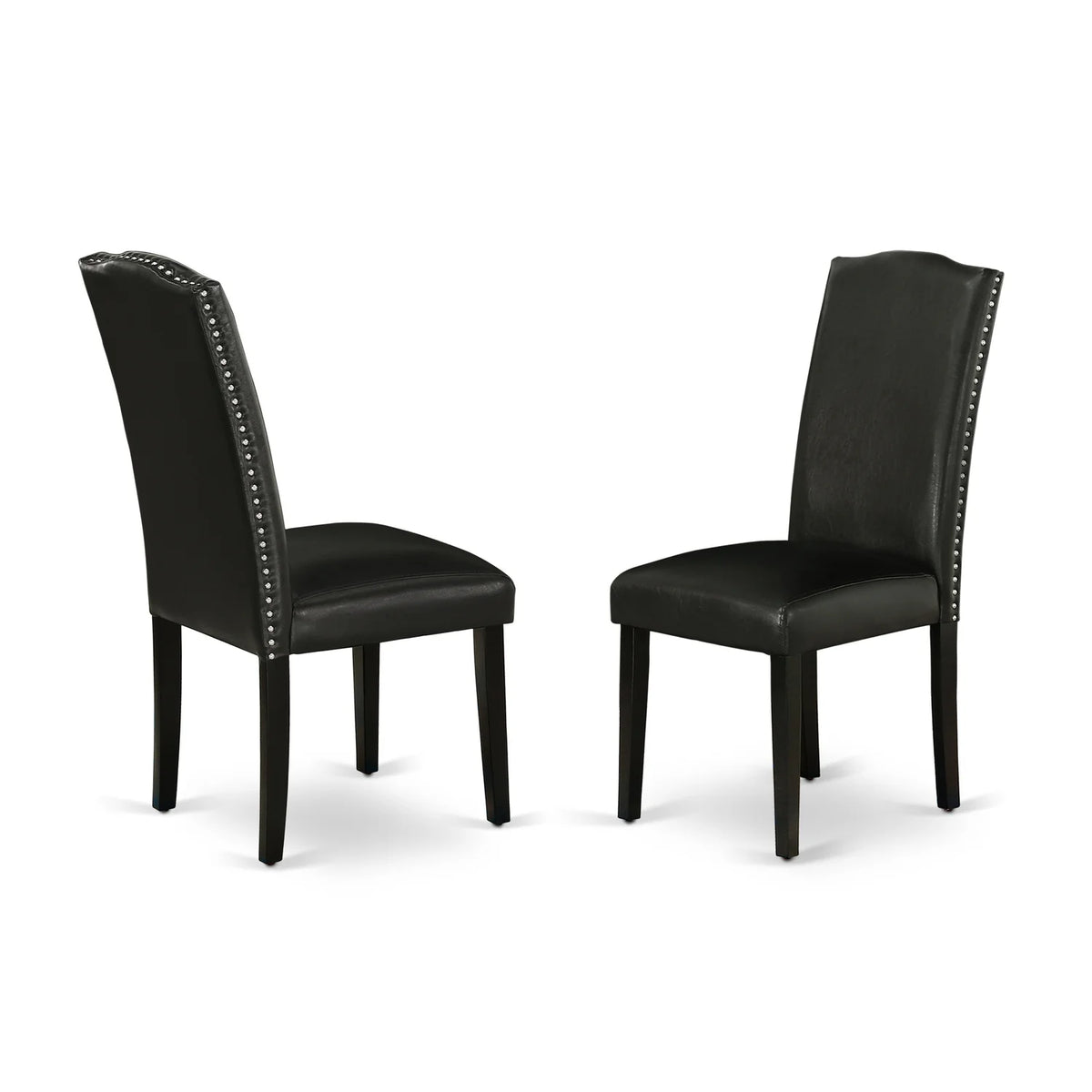 Black Leather Seat 7-piece Wood Dining Set E42338