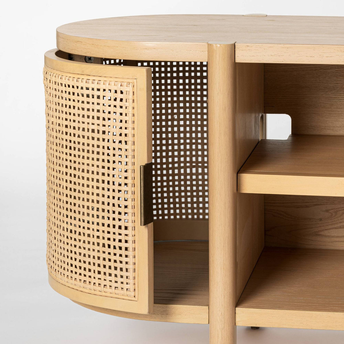 Natural Caned Door TV Stand F651579