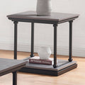 Antique Gray/Black Shelf Base End Table Z78750
