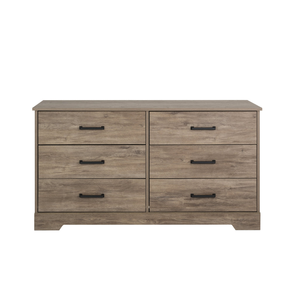 Black 6 Drawer Dresser V574