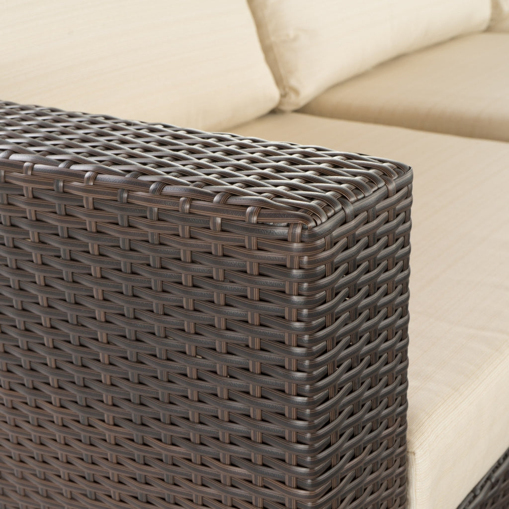 9pc Outdoor Wicker Sectional Sofa Set with Cushions V36134