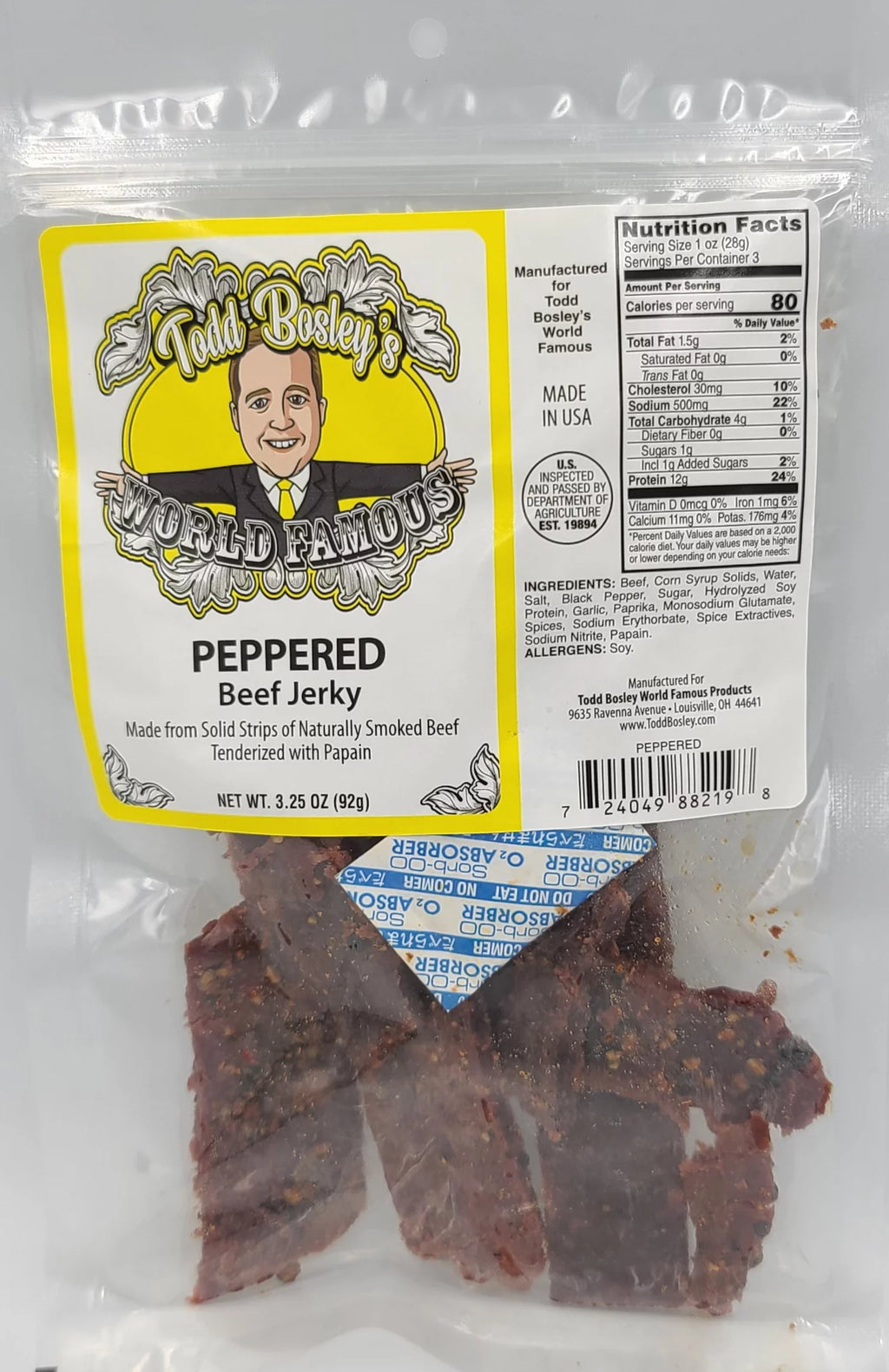 3.25 Oz Peppered Jerky 3 Pack X89446