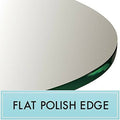 38x22 Round Glass Top Flat Polish Edge L876345