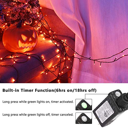 240 LED 78.74ft Orange Purple String Lights X672