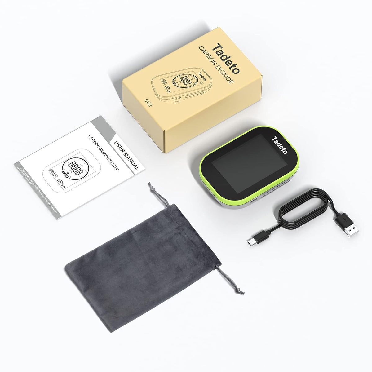 3 in 1 CO2 Monitor with Temperature Humidity G7874
