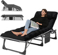 Folding Sleeping Cot with Mattress and Pillow U845352