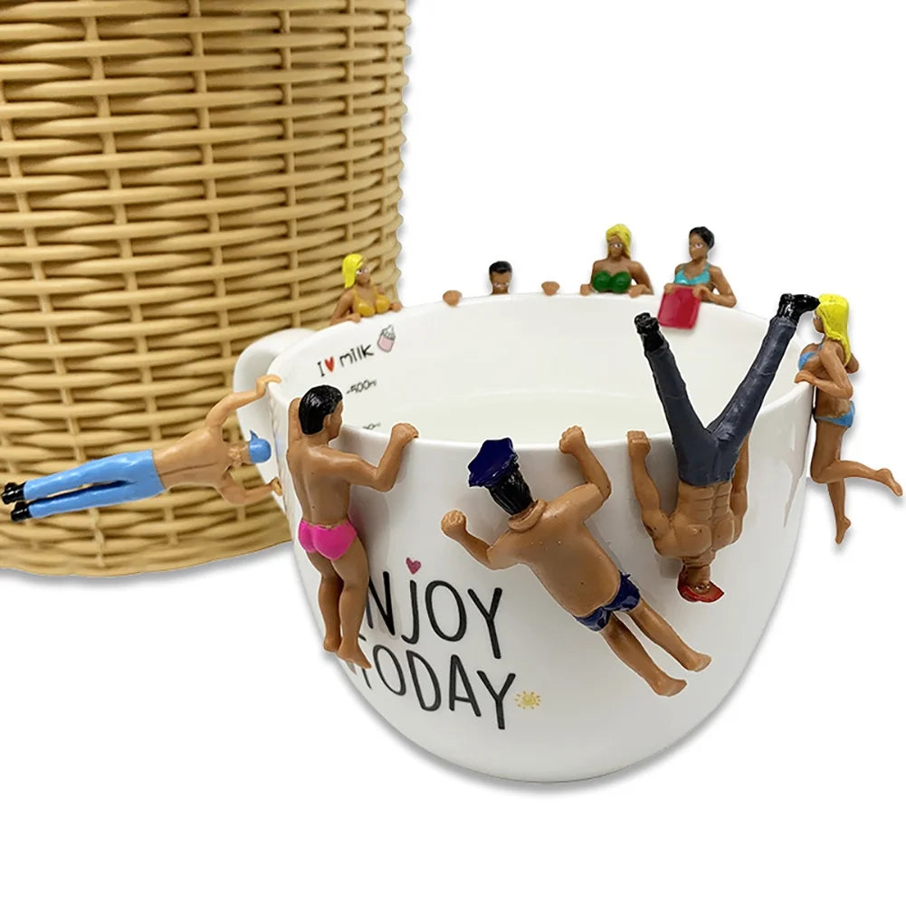 8Pcs Mini Simulated People Dollhouse Pendant Decor P26213