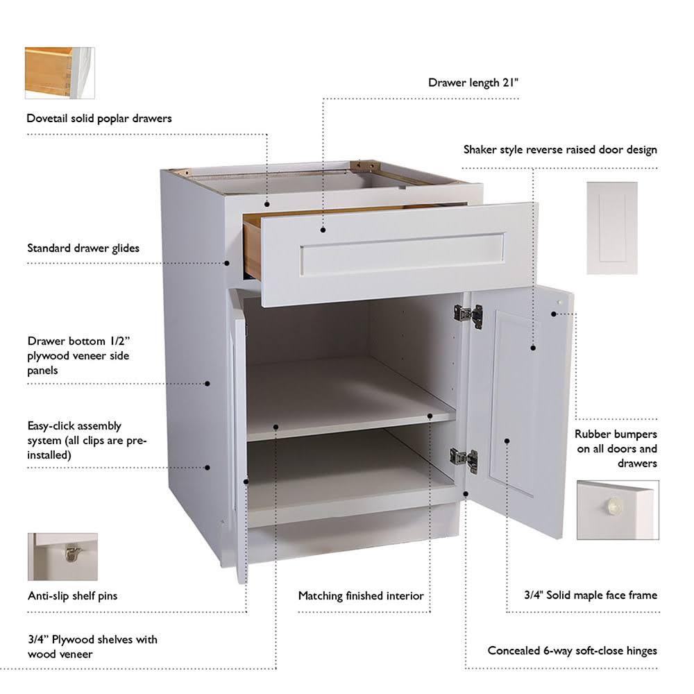 White Shaker Corner Wall Cabinet U955356