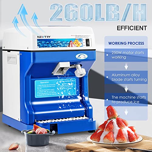 Commercial Electric Ice Shaver Snow Cone Maker 260lb/h M41791