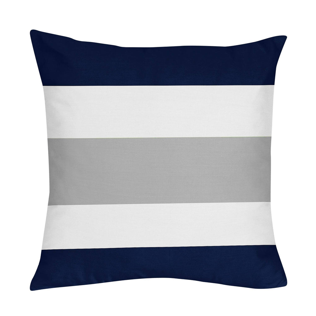Navy Gray Stripe Bedding Set Twin 4pc U727