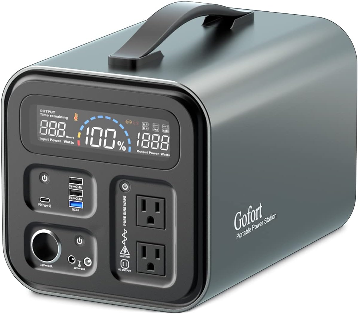 1100Wh Portable Power Station with 110V AC Outlets N53818