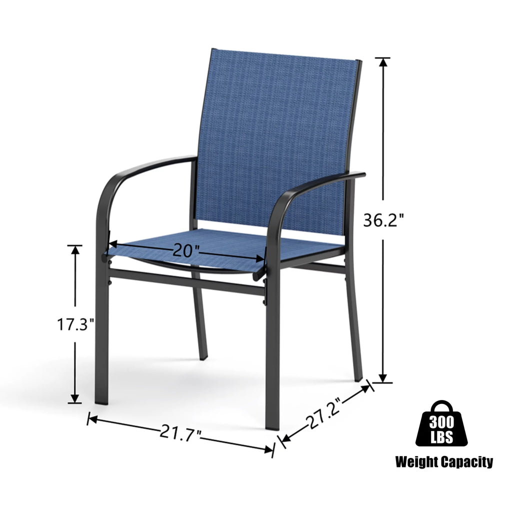9-Piece Outdoor Patio Dining Set with Steel Table & Textilene Chairs S482902