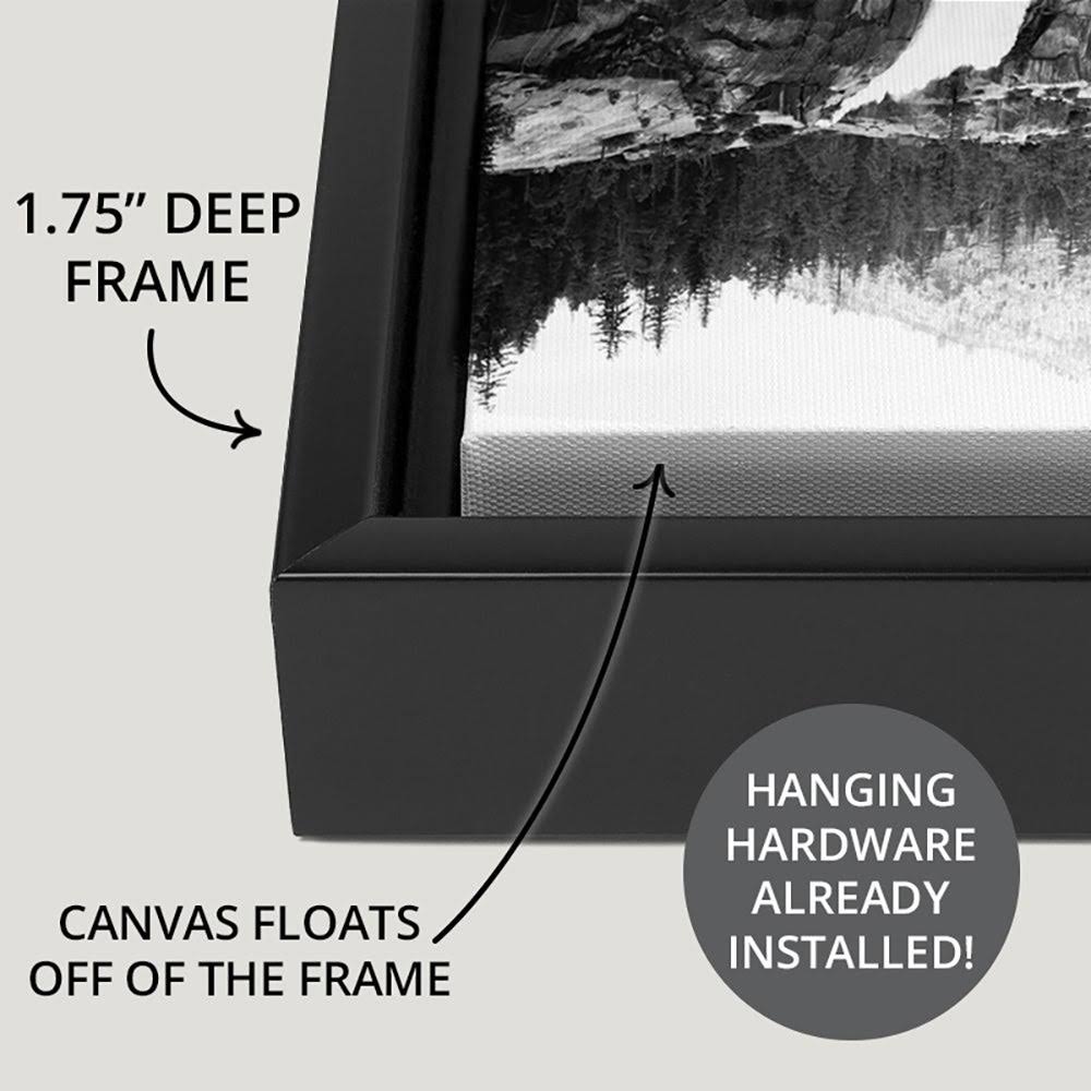 Black Float Frame Canvas Art - 24 x 16 X67606