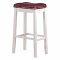 Faux Leather Bar Stool Set of 2 F931
