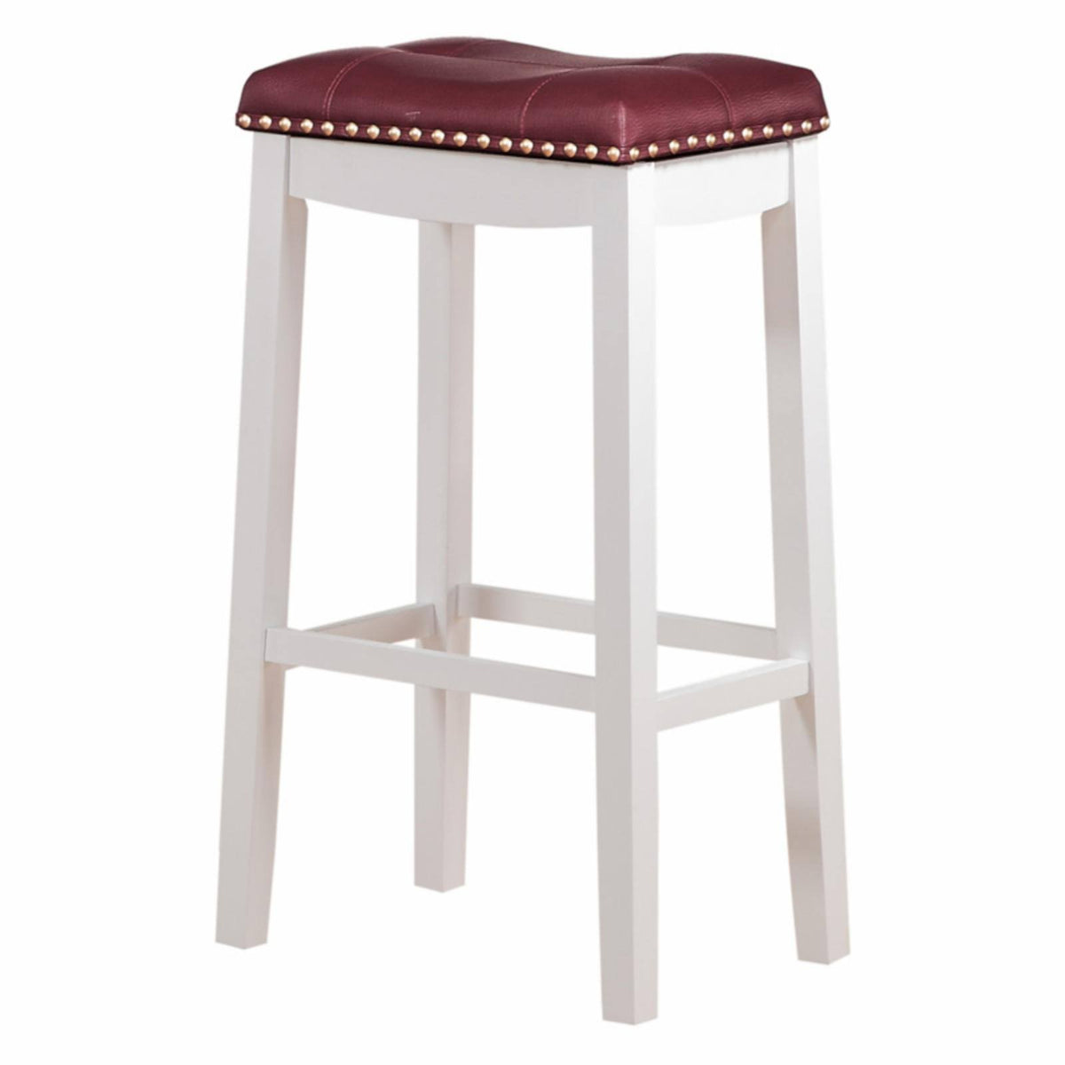 Faux Leather Bar Stool Set of 2 F931