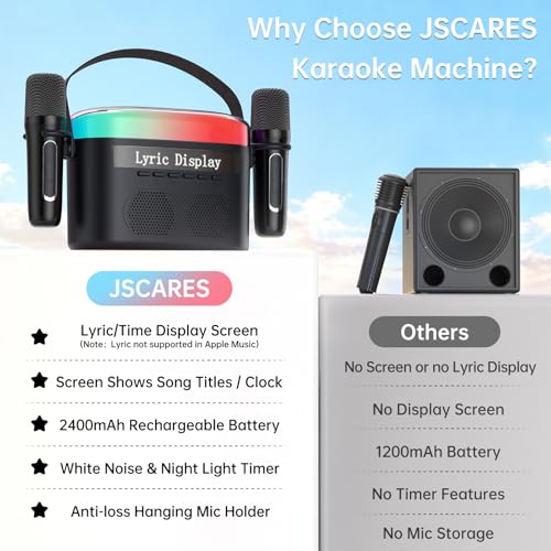 Portable Bluetooth Karaoke Machine with Lyrics Display Screen G10318