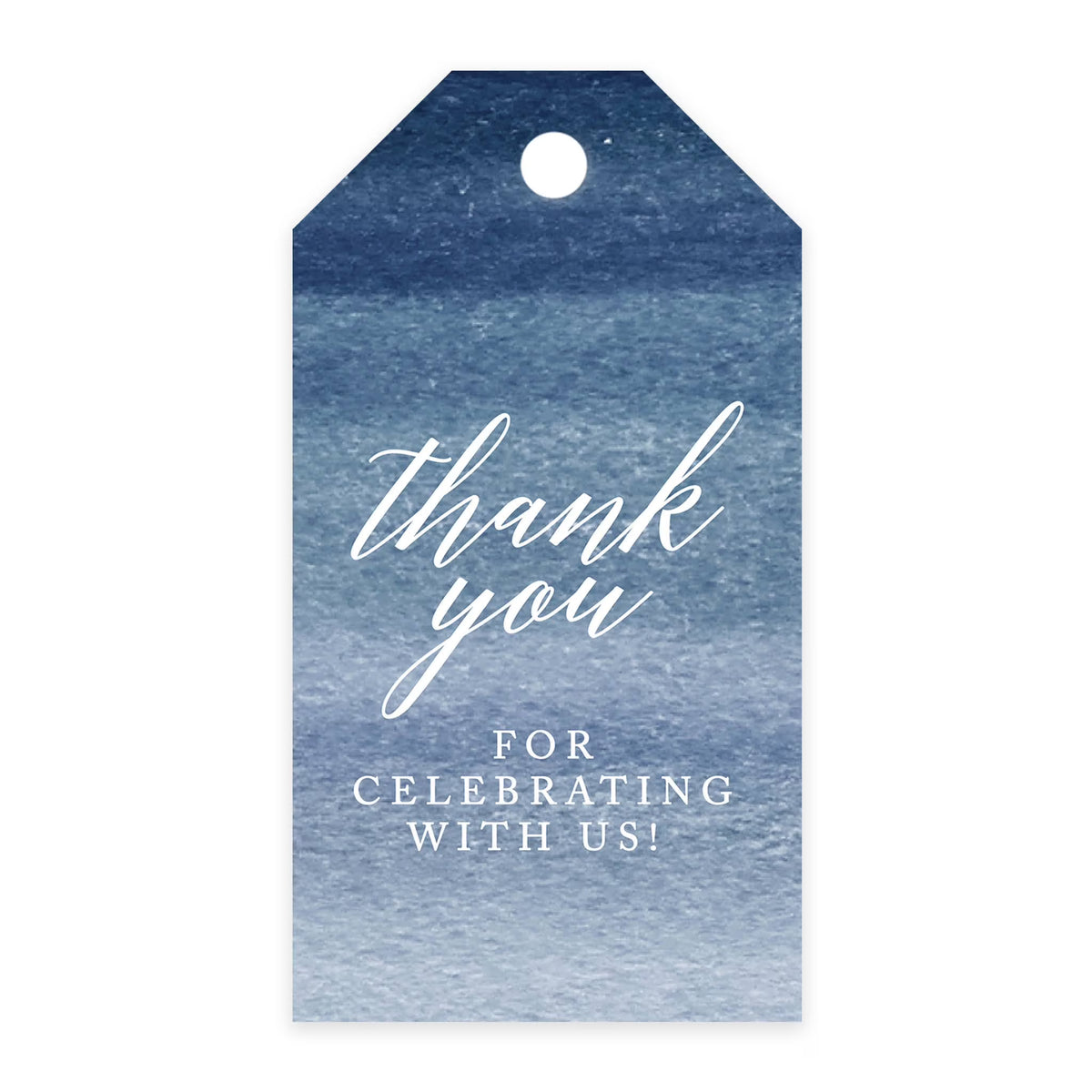 Navy Blue Ombre Watercolor Cardstock Gift Tags 100-Pk B37230