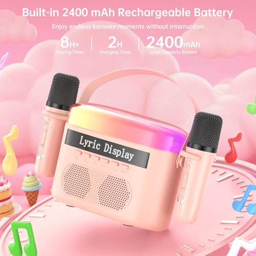 Portable Bluetooth Karaoke Machine with Lyrics Display Screen G10318