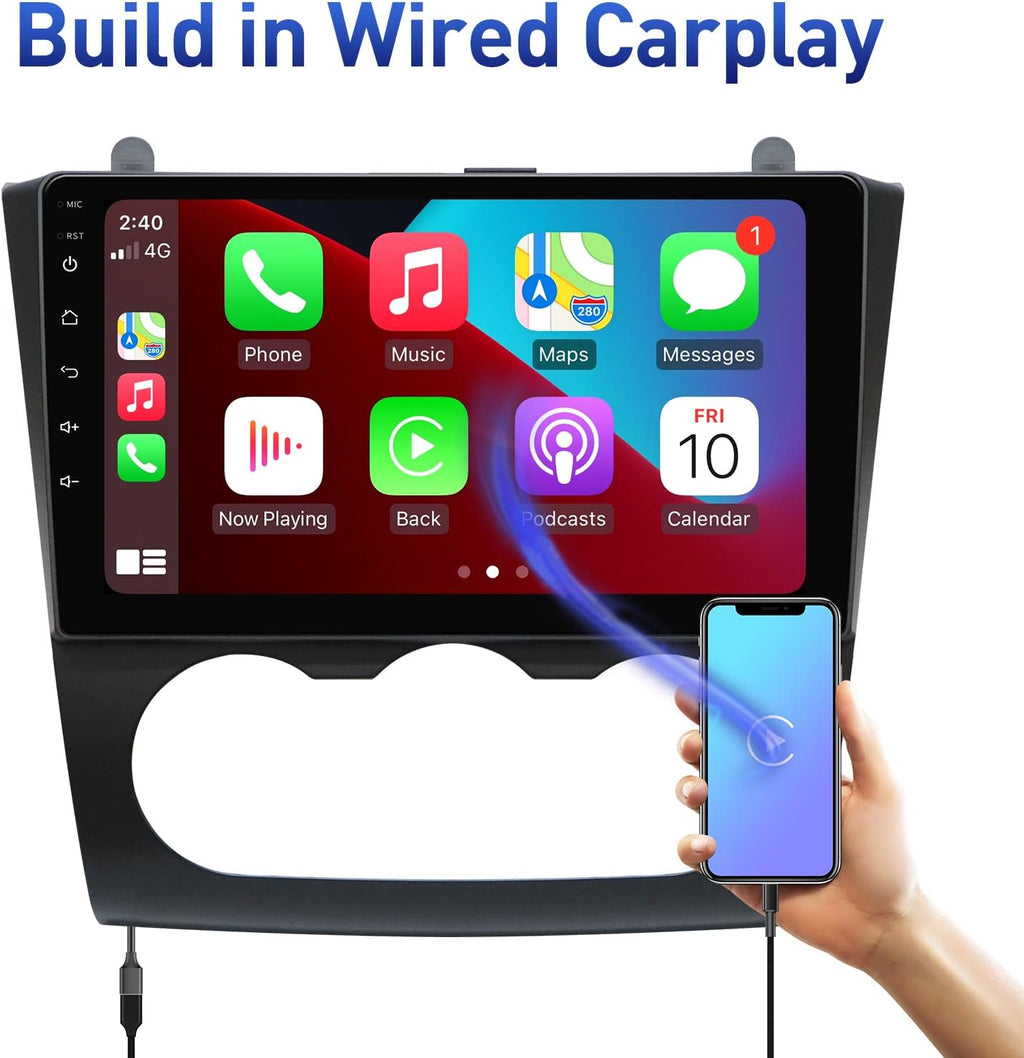 Car Radio Navigation Stereo with Carplay Android Auto Bluetooth FM AM RDS AHD Rear View Camera F508234