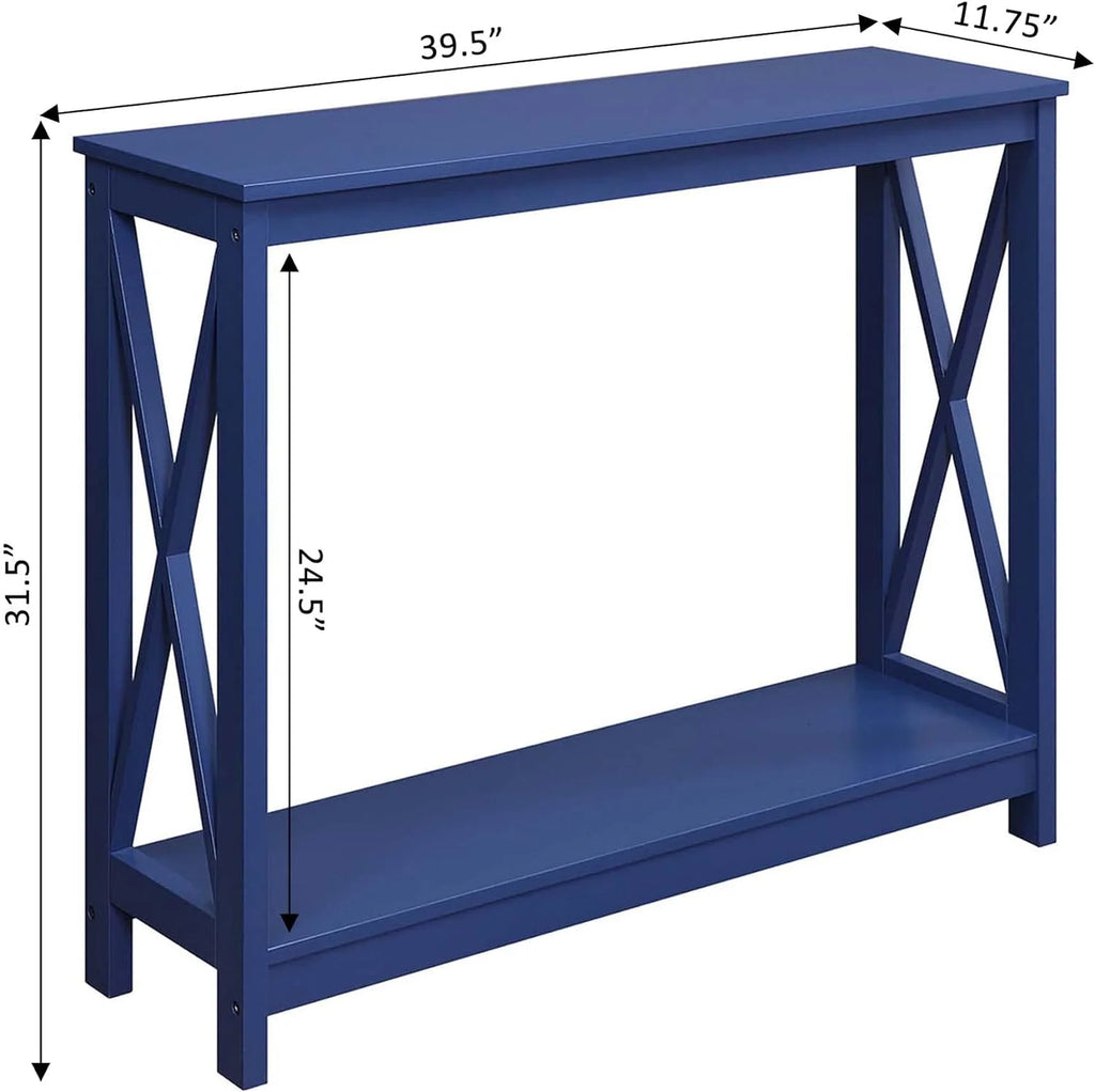 Cobalt Blue Console Table With Shelf E457195
