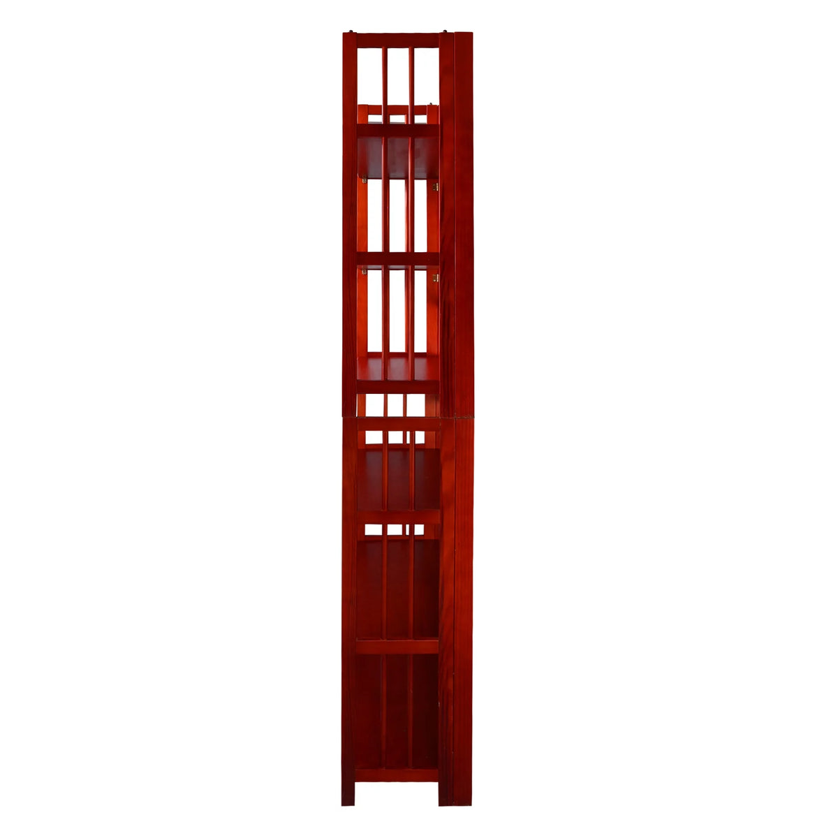 3-Shelf Folding Stackable Bookcase, Mahogany F405