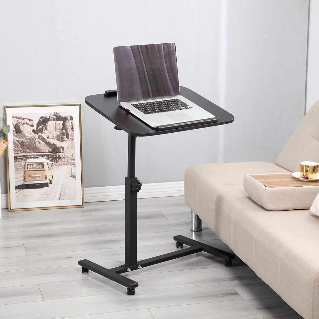Adjustable Overbed Bedside Table with Wheels B7384