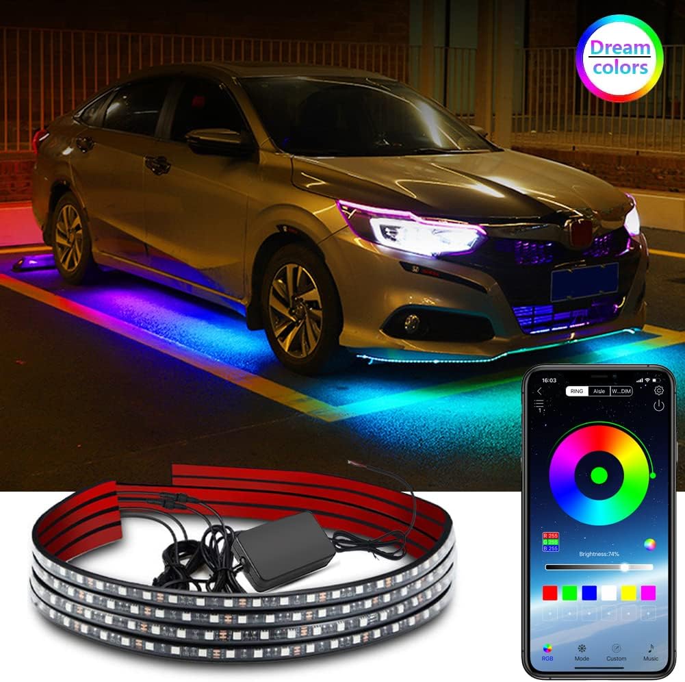 250 LEDs 16 Million Colors Waterproof Car Underglow Lights Pack of 2 L5000