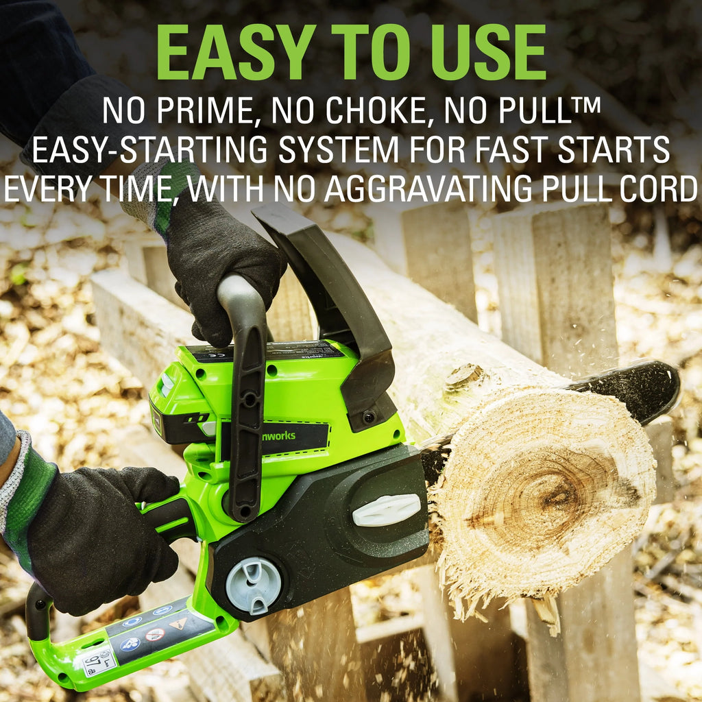 24V Cordless Chainsaw with 2.0 Ah Battery & Charger E446
