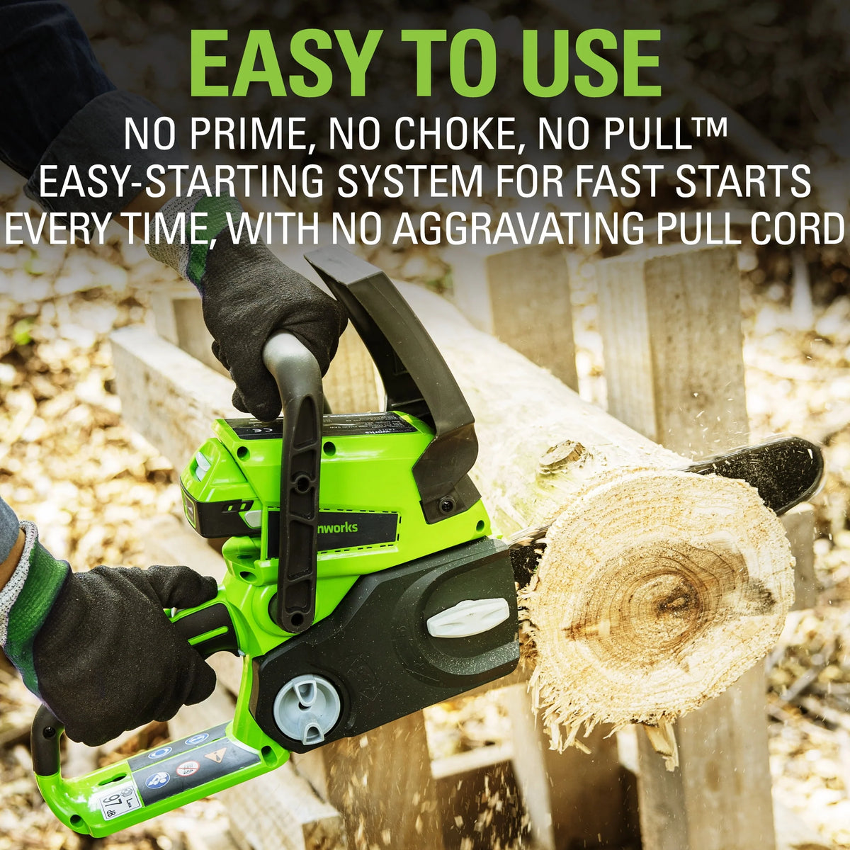 24V Cordless Chainsaw with 2.0 Ah Battery & Charger E446