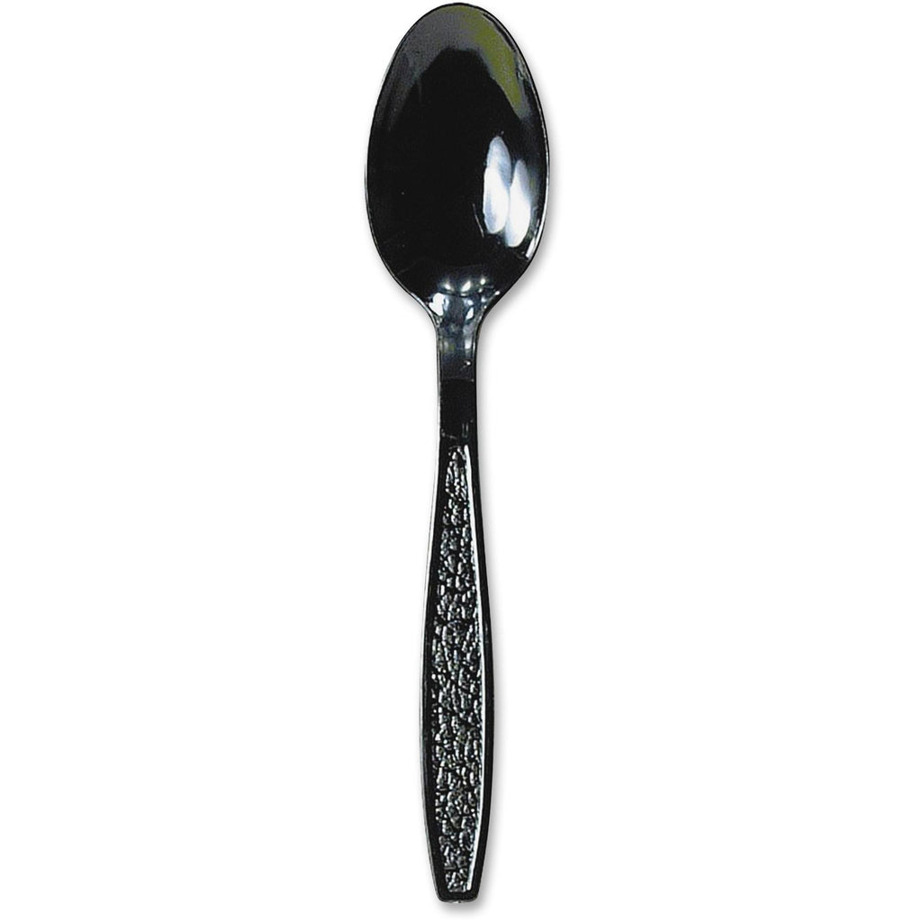 Black Heavyweight Plastic Teaspoons L5690