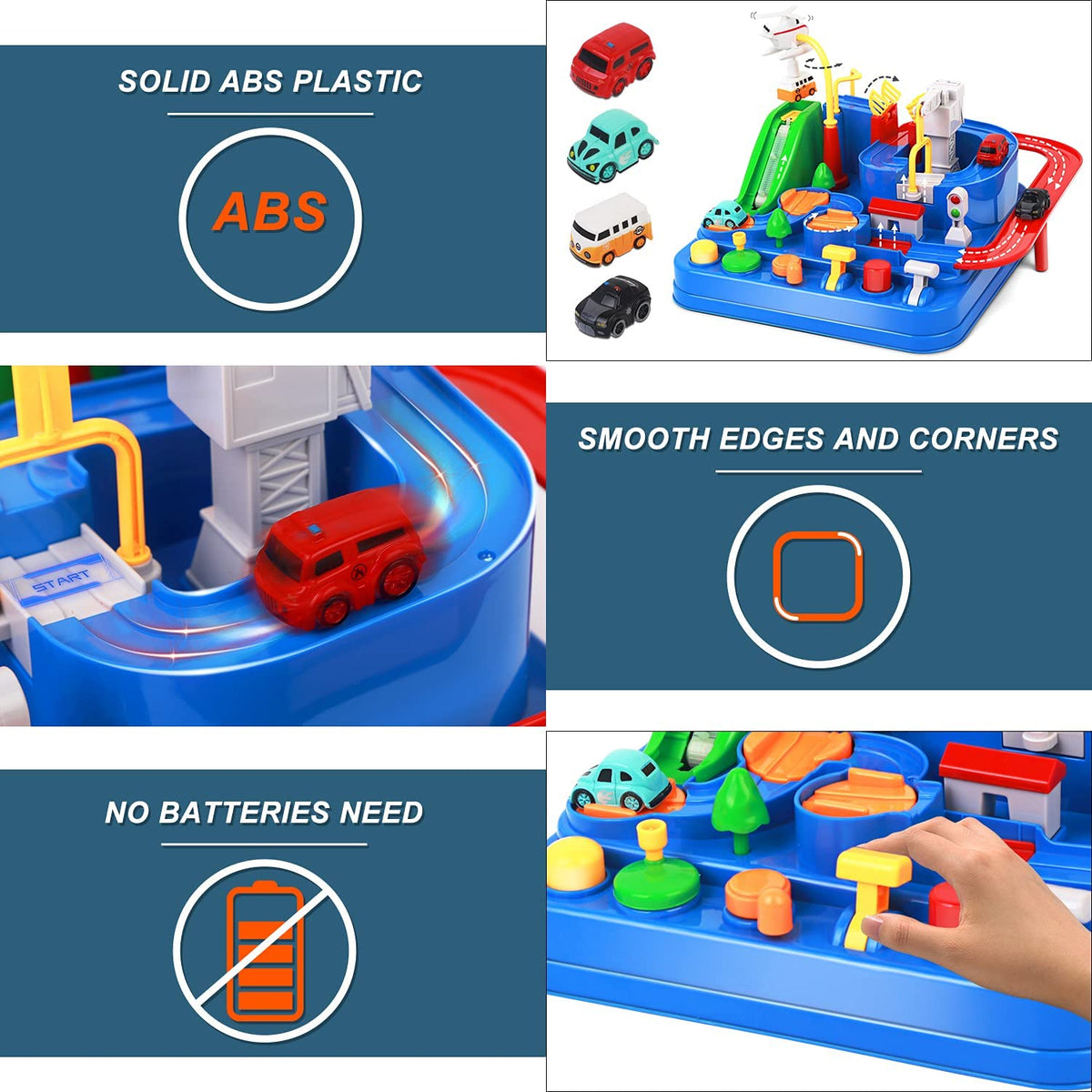 Race Tracks Car Toys STEM Track Adventure Educational Toys for Toddlers 3 4 5 6 7 8 Year Old Boys Girls F6203