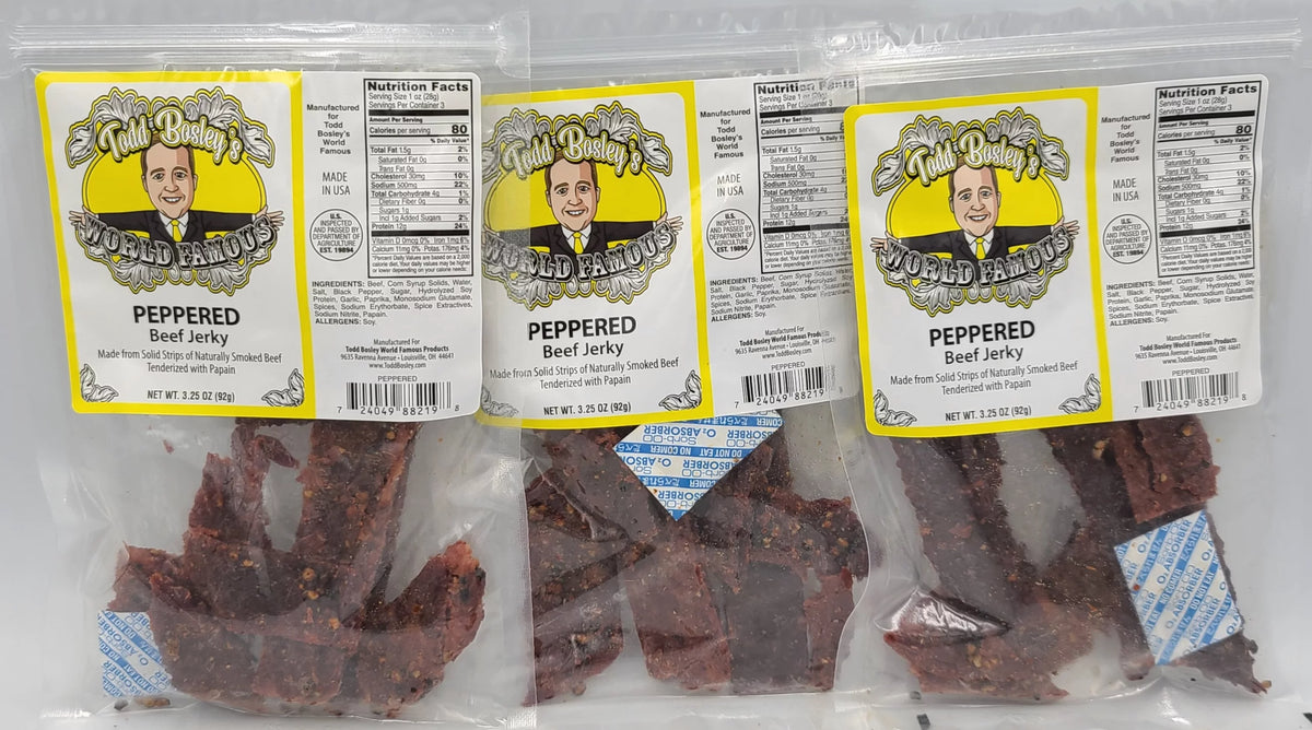 3.25 Oz Peppered Jerky 3 Pack X89446