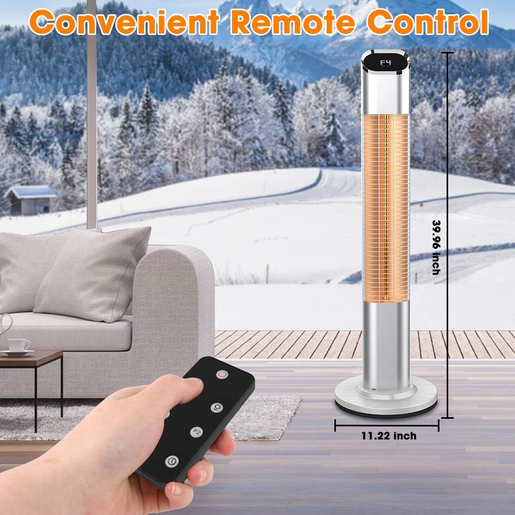 1500W Electric Infrared Standing Heater with Remote Control M449