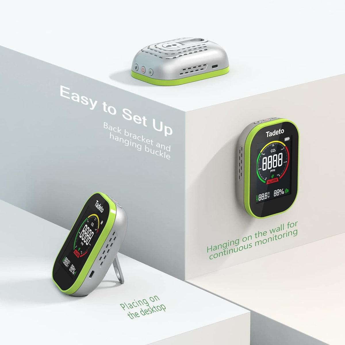 3 in 1 CO2 Monitor with Temperature Humidity G7874