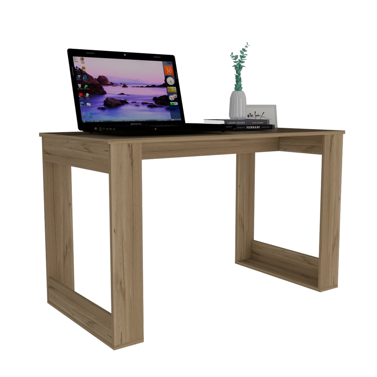 Oak Engineered Wood Computer Desk M209307