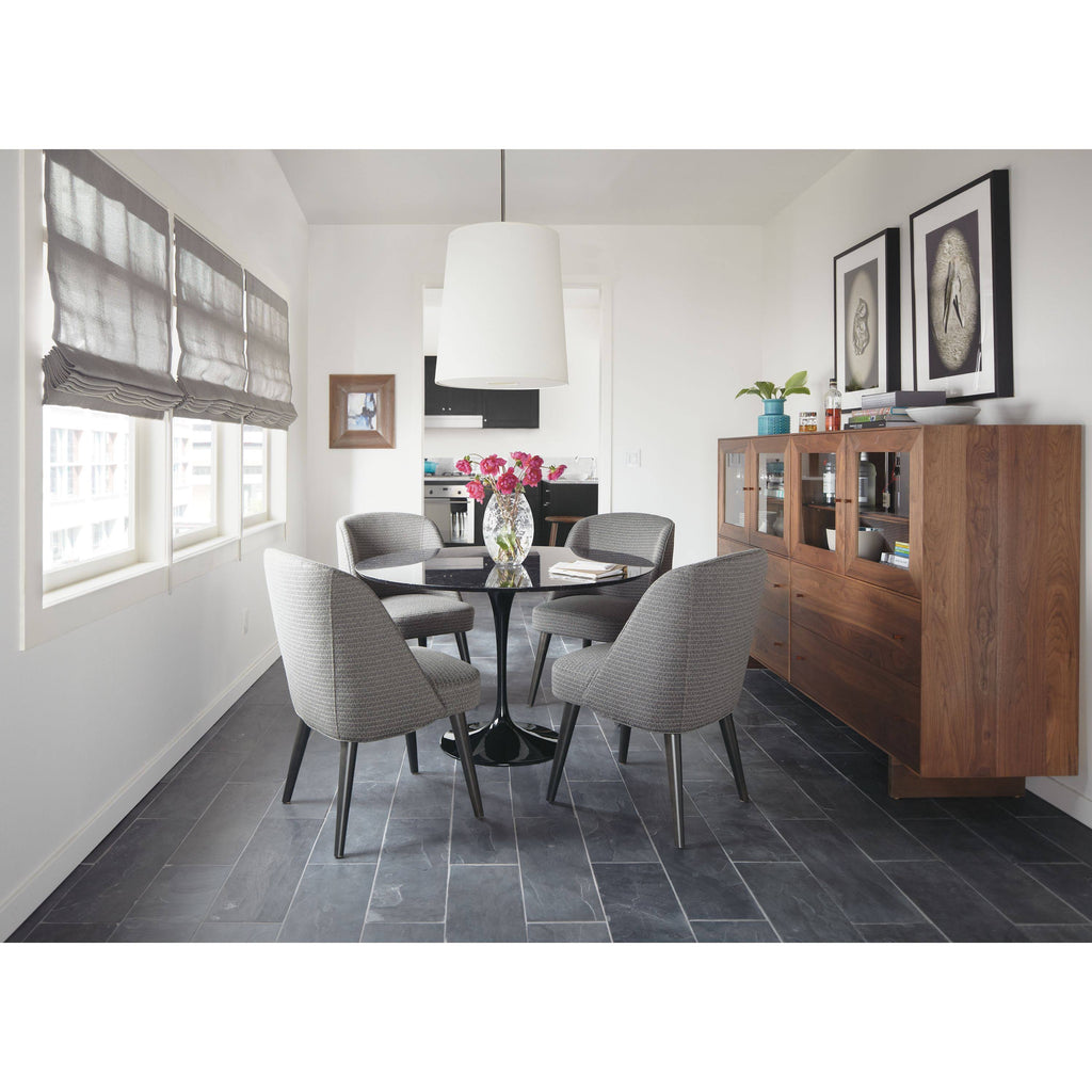 Modern Cora Side Chair in Tatum Moss with Charcoal Legs Green Brown Performance Fabric C20771